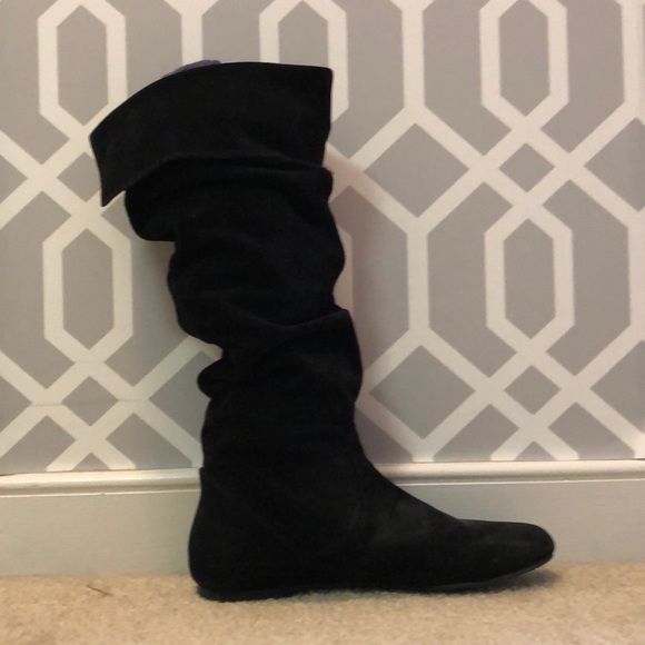 Gianni Bini black suede soft boots - Picture 3 of 8